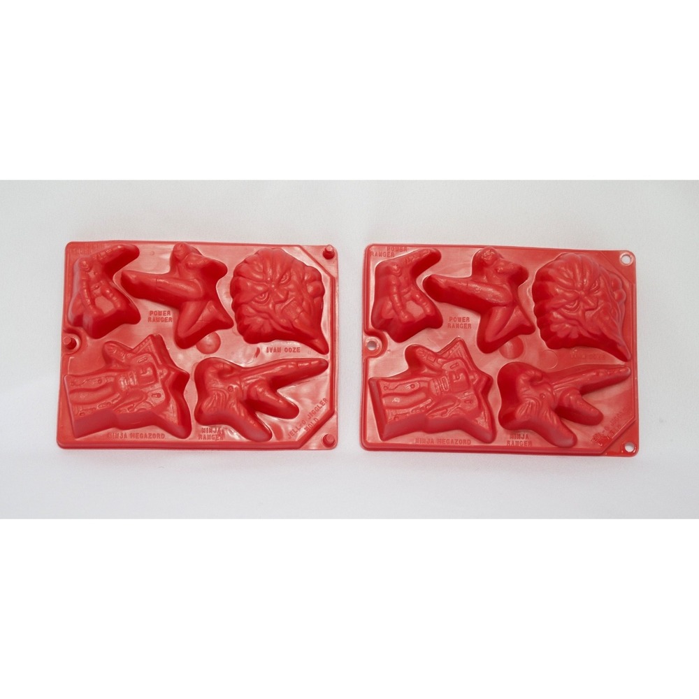 Power Rangers Jello Jiggler Mold Red 2‎ piece Set From 90s